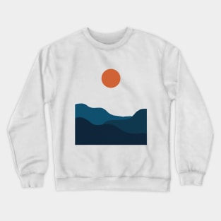 Canvass Sunset or Sunrise and Sea Crewneck Sweatshirt